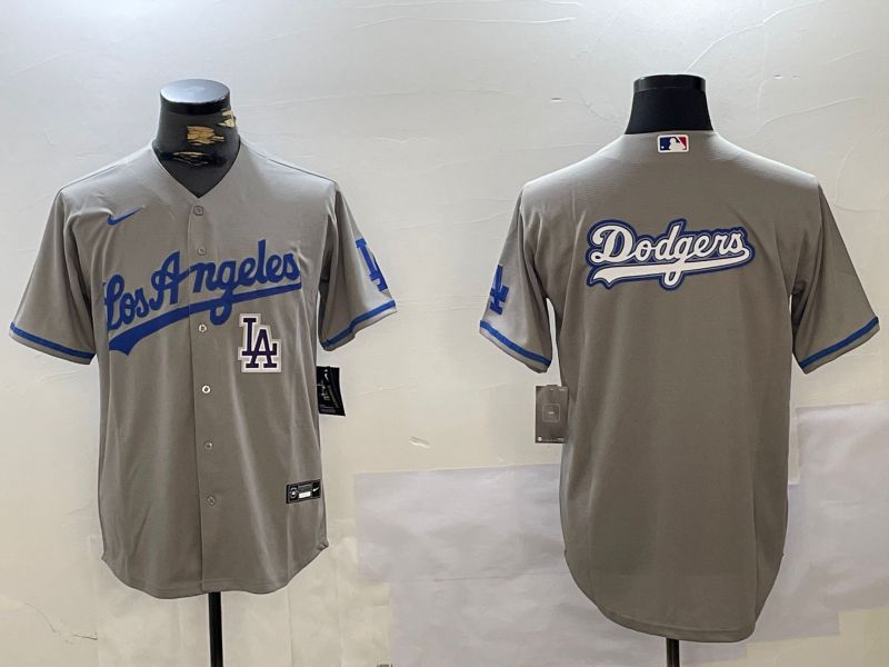 Men Los Angeles Dodgers Blank Grey Game 2024 Nike MLB Jersey style 10165->los angeles dodgers->MLB Jersey